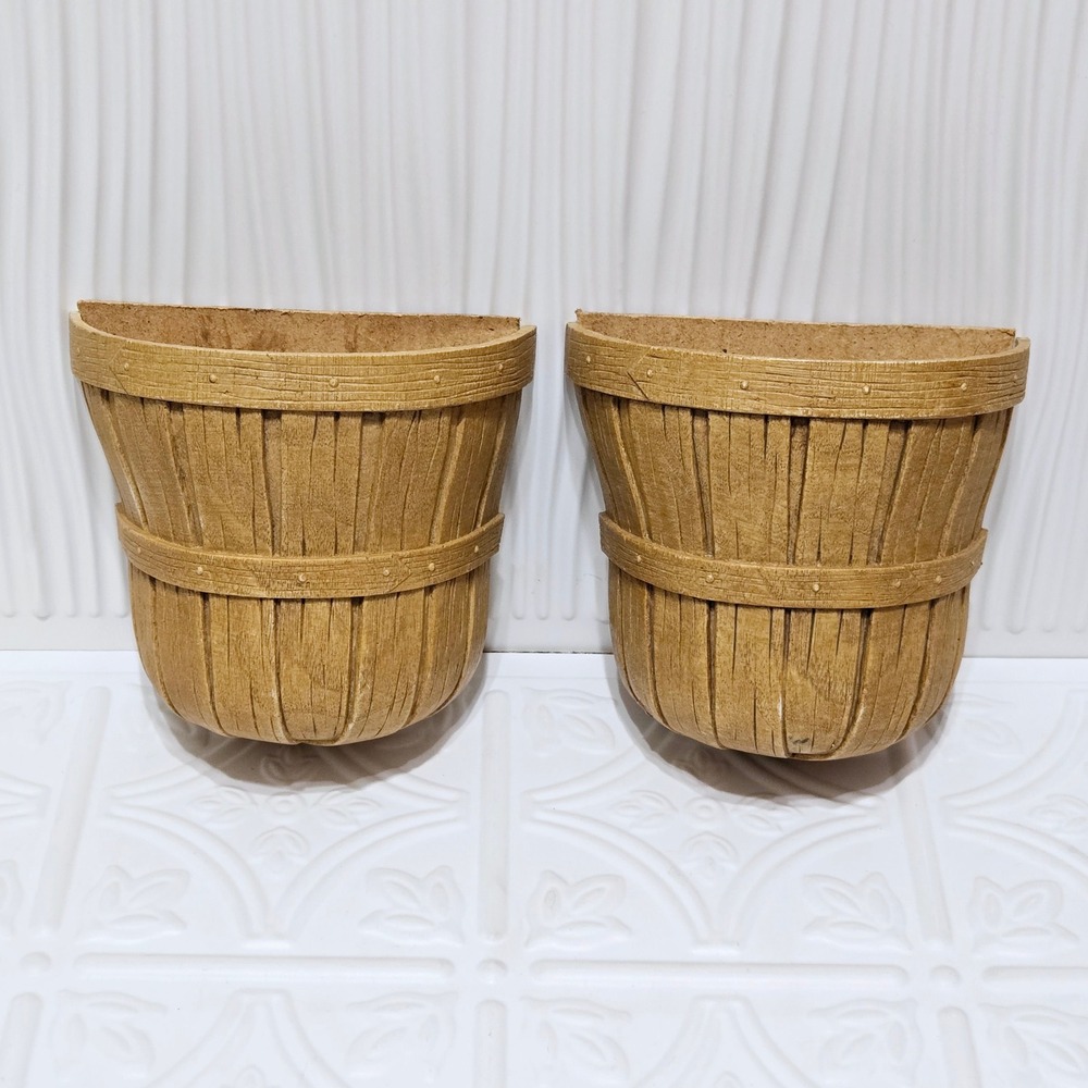 Vintage Apple Barrel Wall Pockets Resin